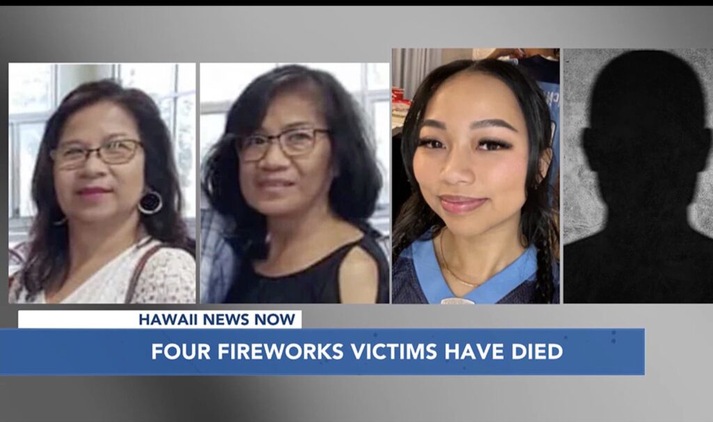 Identifican a la mujer muerta en la explosión de fuegos artificiales en Honolulu